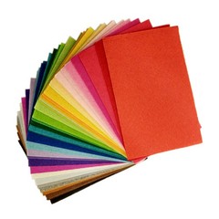 40 Pcs Hard Felt Fabric Rectangular Colourful Colorful DIY Cloth