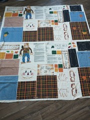 Lot Of 2 Patches Scarecrow Cut & Sew Fall Autumn Hay Rides Fabric Panel Spring