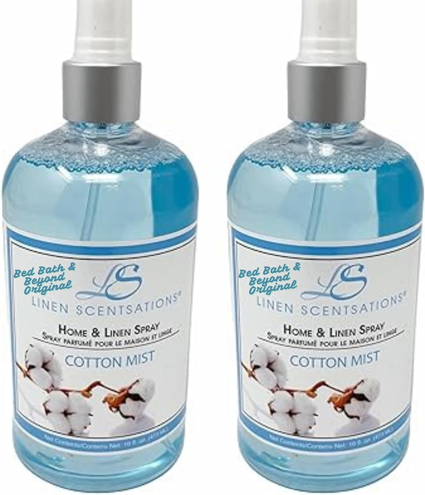 Linen Scentsations Fabric & Linen Spray, Cotton Mist, 16Oz X2 | 2 Pack, 32Oz Tot