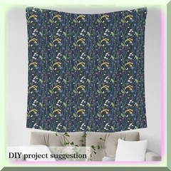 Floral Butterfly Upholstery Fabric 59×180 inches