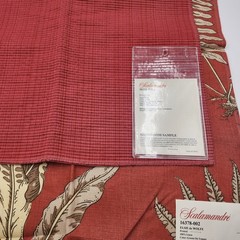 26″ Scalamandré Elsie de Wolfe printed linen fabric sample lot of 2