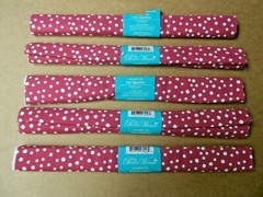 Pioneer Woman FAT QUARTERS x5 100% Cotton Fabric MARKET DOT PINK 18″ x 21″