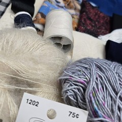 Slow Stitching Lot Fabric Buttons Floss Trim Thread Ribbon Sew Arts Crafts Black