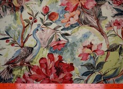 Peacock Tropical Floral Print Kingsway Jewel Hamilton Fabric