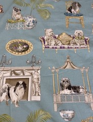 P Kaufmann Dog Fabric Best In Show Chinoiserie Westie Pug Pomeranian Breeds