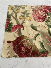 Travers Fabric “Casatallane” Crimson/Beige 100% Cotton France 27.5”x17.5”