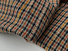 TWEEDY BALMORAL CHECK WOOL CASHMERE SILK BLEND OLIVE -BLUE -TAN MADE IN ITALY A9