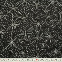 J. Wecker Frisch Spider-webs Quilting Treasures Black Cotton by the HALF YARD