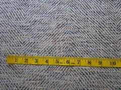 Brunschwig Fils Herringbone SARADA Texture Tan Brown Blue Upholstery Fabric 18+Y