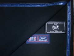 60% MOHAIR & 40% WOOL SUITING FABRIC IN BLACK MADE IN ENGLAND = 285 g/m. = 3.8 m