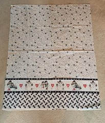 Vintage Cotton Quilt Fabric Christmas Snowman Border 1 Yard