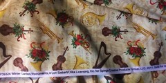 🎻 FQ WINTER GARDEN INSTRUMENTS 🎻 Holiday Christmas Cotton Fabric (18″x22″)