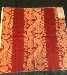 HAZELTON HOUSE Edward Damask Red 26 1/2 x 28″ Jacquard Weave Fabric Sample