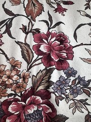 Vintage House N Home Floral Print Fabric 56” X 2.75 Yards