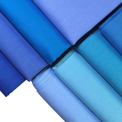 8Pcs 18X22 Inch 100% Cotton Fabric Solids Blue Color Fat Quarters Quilting