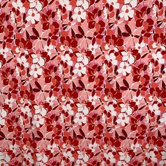 Fabulous New Red Floral Stretch Fabric 4.33 yds Apparel Swimwear Excellent