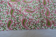Hand Block Paisley Print 100%Cotton 10 Yard Fabric NO TARRIF CHARGES 100%✅ZK_161