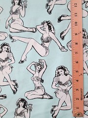 PIN UP GIRLS MOVIE STAR PIN UPS HOLLYWOOD FILM STAR COTTON FABRIC FQ