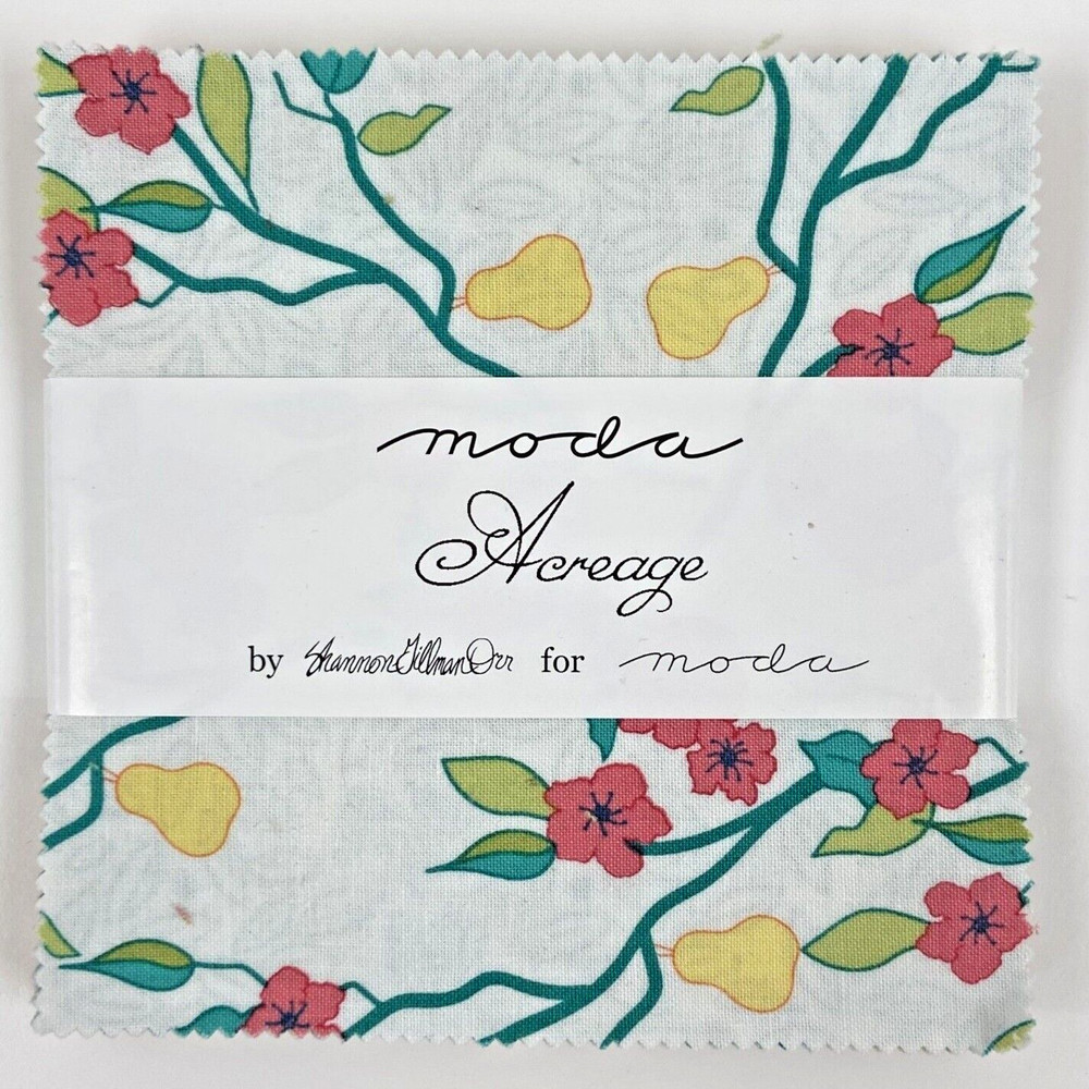 Moda Acreage by Shannon Gillman Orr 5″ x 5″ Pre-Cut Charm Pack, 100% Cotton