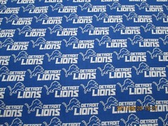 DETROIT LIONS NFL 100% COTTON 1 YARD PIECE BRAND NEW DESIGN “GO LIONS”