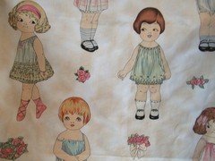 “Paper Dolls ” By Sheryl Rae Marquez Windham Fabric Cotton VTG. RARE 1YX44″W
