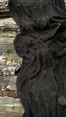 Black Linen Cotton Blended Sewing Fabric By 2 Meters.