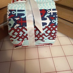 Jelly Roll 2.5 X 42 Nautical Roll Red Blue Turquoise White Cotton