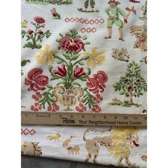 Richloom Platinum Collection Fabric rare 8 yards wide toile de jouy European 55”