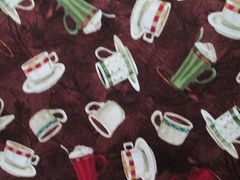 COFFEE CUPS DRINKS SPECIALTY CAFE WHIPPED CREAM COTTON FABRIC BTHY
