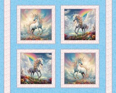 Unicorn Dreams Pillow Panel Cotton Fabric