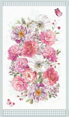 WILMINGTON #17771 193 “BLUSH GARDEN” THE PANEL .FREE PATTERN WITH PURCHASE BTP