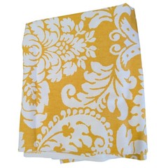 Braemore Fabrics Yellow Cream Damask Paisley Floral Cotton Decor Fabric 36×44 in