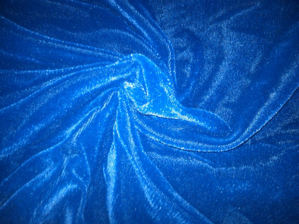 3′ Triple Plush Velvet Fabric BLUE -45″ wide Acetate/Nylon Costumes Crafts decor