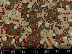 Tina Scrap 9″x21″ Christmas Gingerbread Man Glitter Cookie Packed FABRIC COTTON