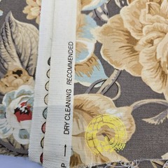 Waverly Floral Flourish Decorator Fabric Gray Coral Aqua Floral 54 x 36″