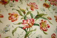 1 of 8 Yds Colefax & Fowler Fabric Delft Tulips Floral Upholstery 54″w BTY
