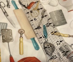 Kiss the Cook Novelty Cotton Fabric by Robert Kaufman, BTHY, Baking, Cooking