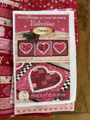 NEW VALENTINE 100% COTTON PRINT FABRIC SET +6.5 YARDS TOTAL (SHIP FREE & FAST)