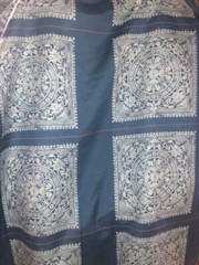 CLASSIC BLUE PILLOW PANELS FABRIC 100% COTTON 23″ X 45″ UNIQUE ABSTRACT DESIGN