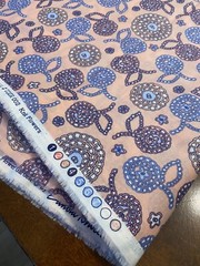 Peachy Pink Cotton Fabric Free Spirit Westminster Fibers Indigo BTY 44 Knitters