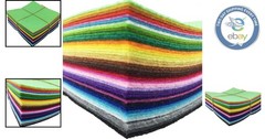 Durable 8″x8″ 1mm Thick Felt Fabric Sheets – 42 Assorted Colors for Crafters