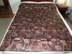 3439. Interior FLORAL Polished Cotton DRAPERY UPHOLSTERY FABRIC-54″ x 1-7/8 yds