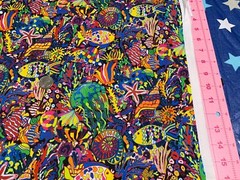 Fabric Packed Aquatic Fish on Multi Cotton TIMELESS TREASURES 1/4 yard CD 1587