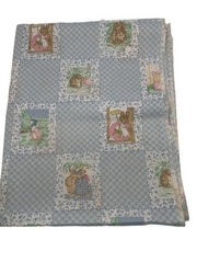 80’s Blue Beatrix Potter 3 Yards cotton fabric Vintage 108” X 44”