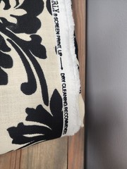 Waverly Essence Gray Off White Damask Upholstery Fabric 4 yards