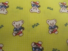 Cotton Fabric Petite Teddy Bears Tossed on Yellow Jo Ann 2yd 8″ x 44