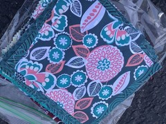 Quilting Fabric Squares 4 x 4 Lot Owl Solid Pattern Grey Purple White Red
