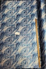 Digitally Printed Stretch Sequin on Spandex Fabric Sold BTY “Blue Waves”