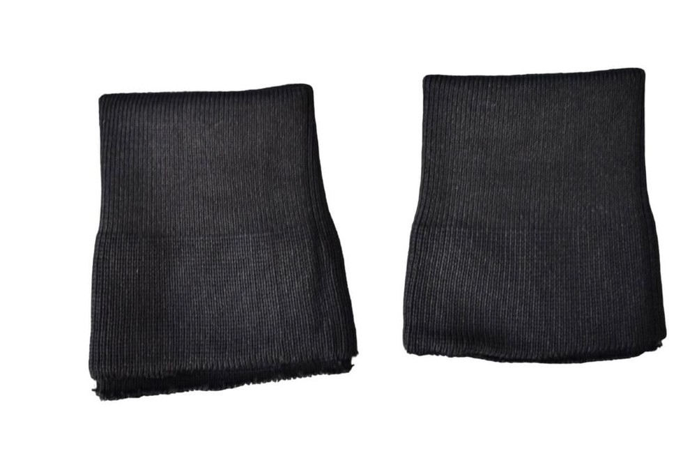 Knit Cuffs for Jacket 1 Pair Black Seamless Rib Cuffs for Sleeve Replace
