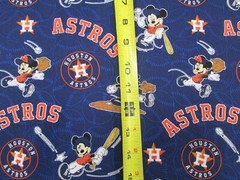 HOUSTON ASTROS MLB DISNEY DESIGN 100% COTTON 1 YD PIECE BRAND NEW COLORS DESIGN